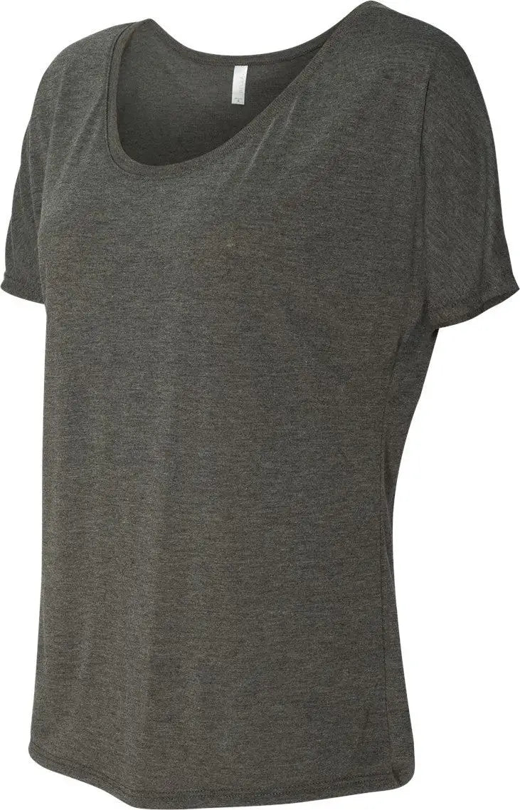 Bella + Canvas 8816 Women’s Slouchy Tee - Dark Grey Heather - Gray / s