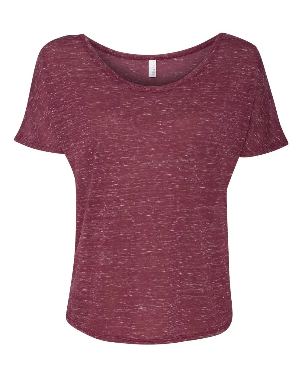 Bella + Canvas 8816 Women’s Slouchy Tee - Maroon Marble