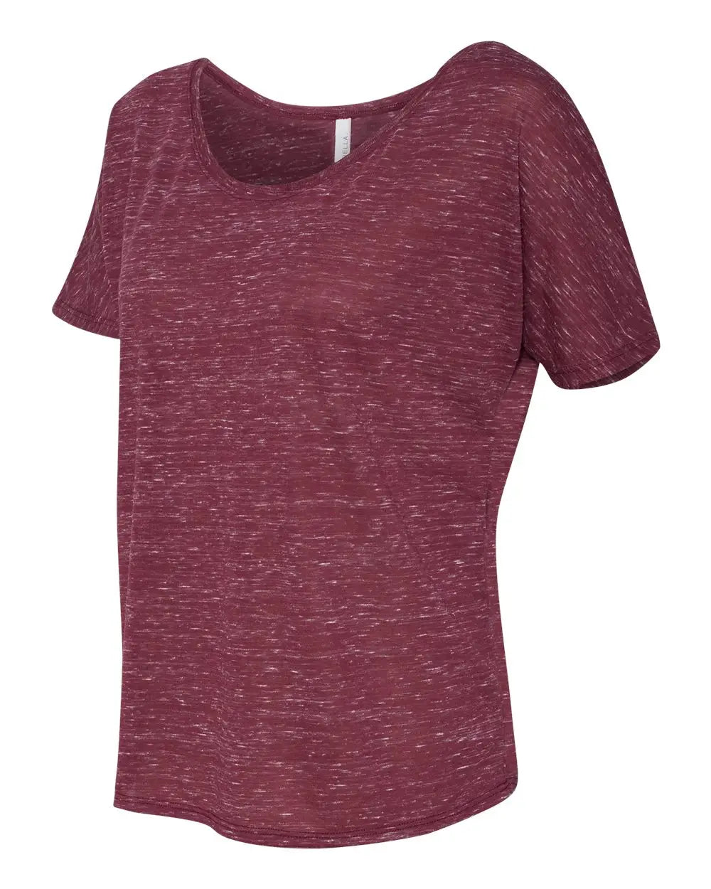 Bella + Canvas 8816 Women’s Slouchy Tee - Maroon Marble