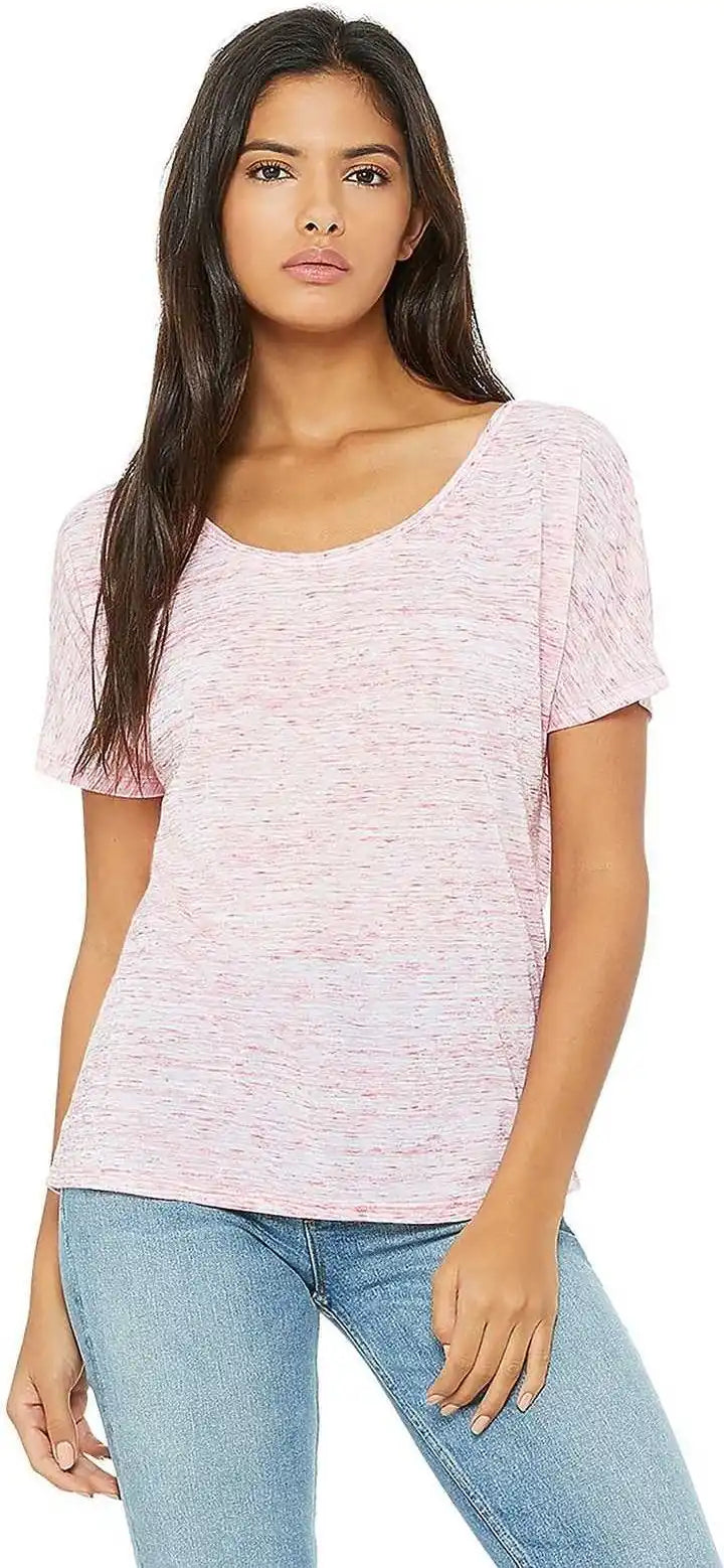 Bella + Canvas 8816 Women’s Slouchy Tee - Red Marble