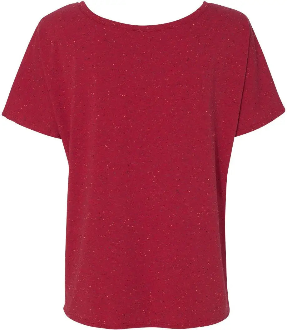 Bella + Canvas 8816 Women’s Slouchy Tee - Red Speckled