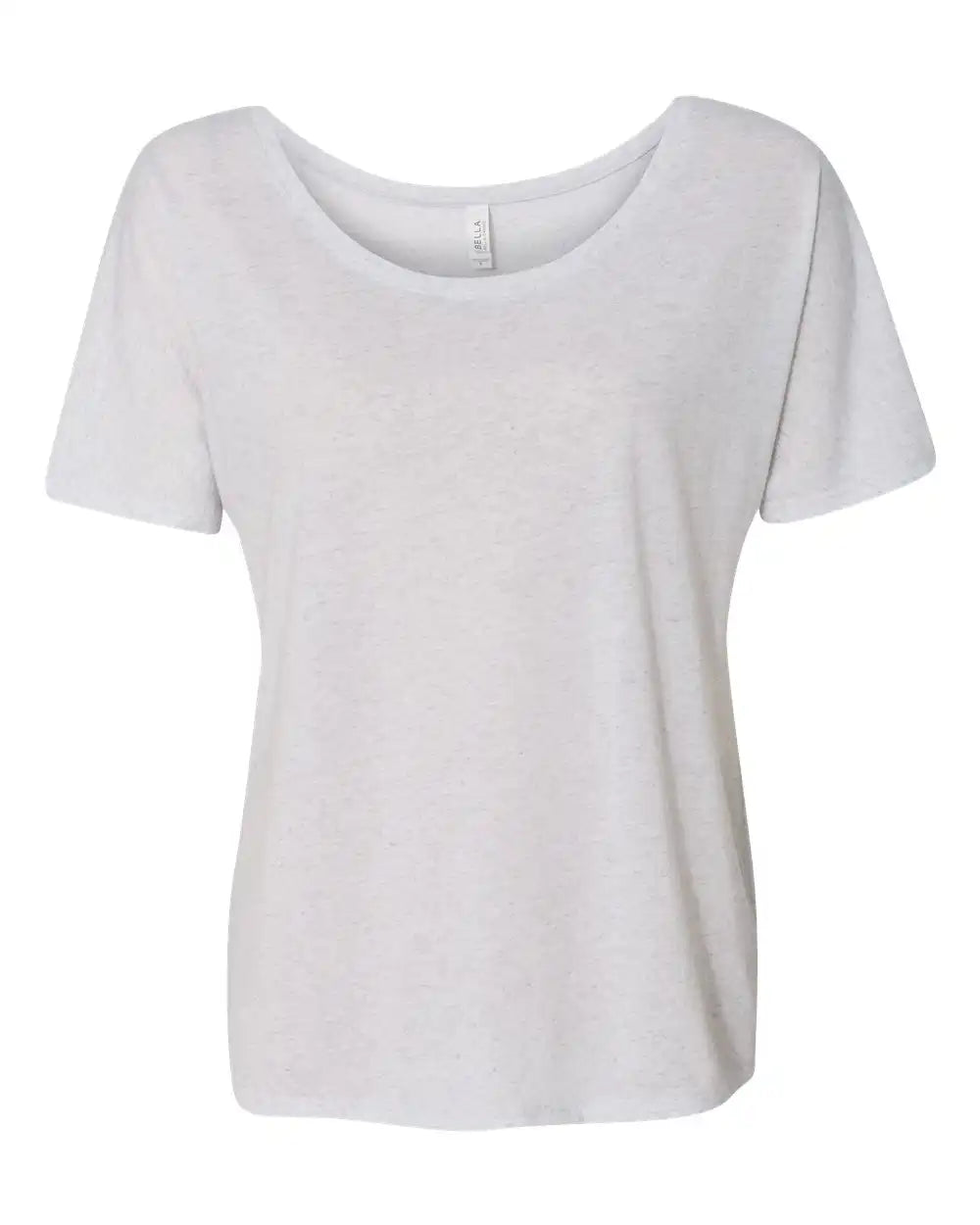 Bella + Canvas 8816 Women’s Slouchy Tee - White Fleck Triblend - s