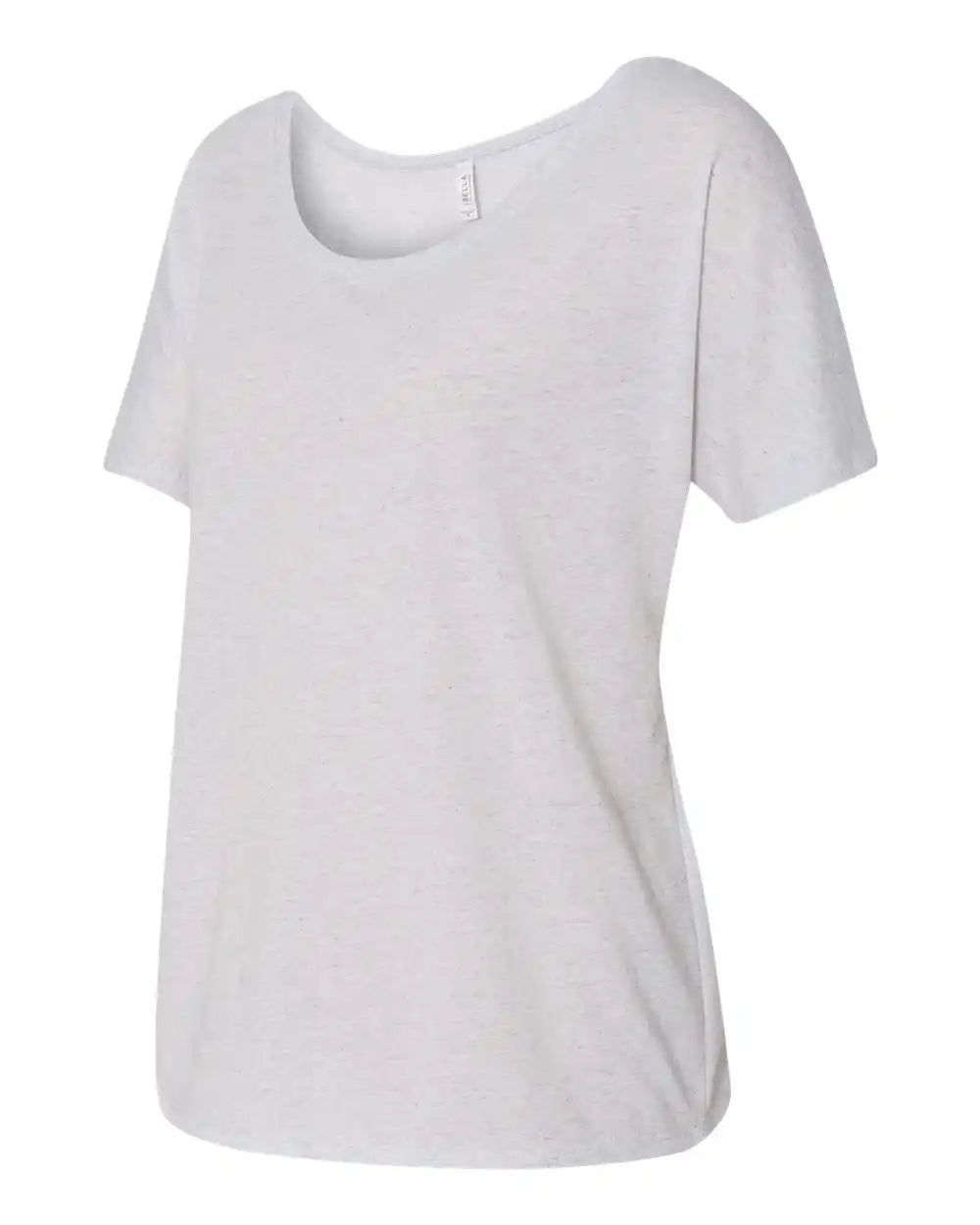 Bella + Canvas 8816 Women’s Slouchy Tee - White Fleck Triblend - s