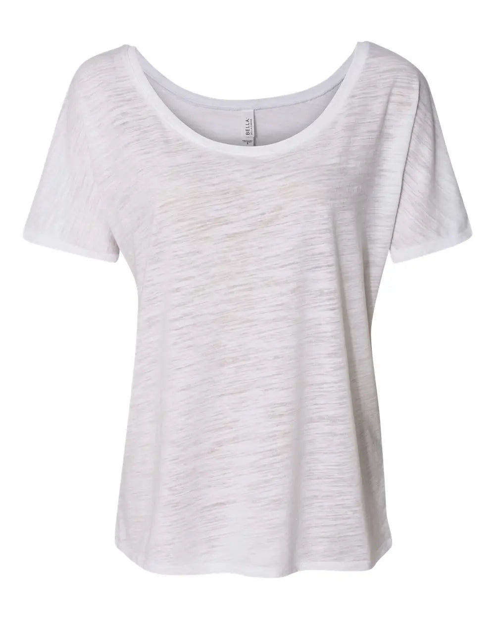 Bella + Canvas 8816 Women’s Slouchy Tee - White Slub