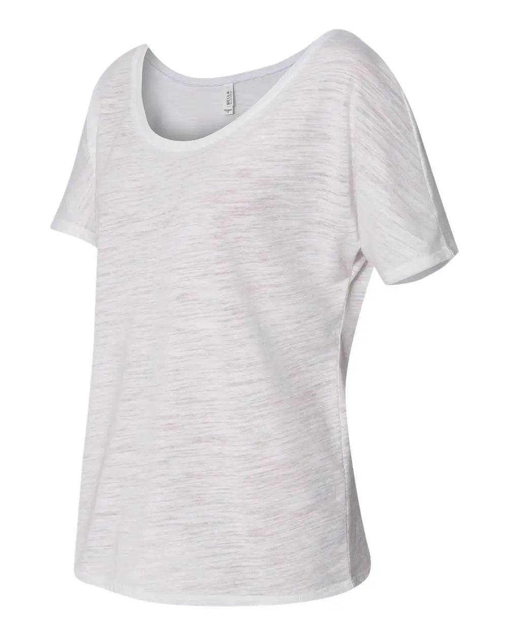 Bella + Canvas 8816 Women’s Slouchy Tee - White Slub - s