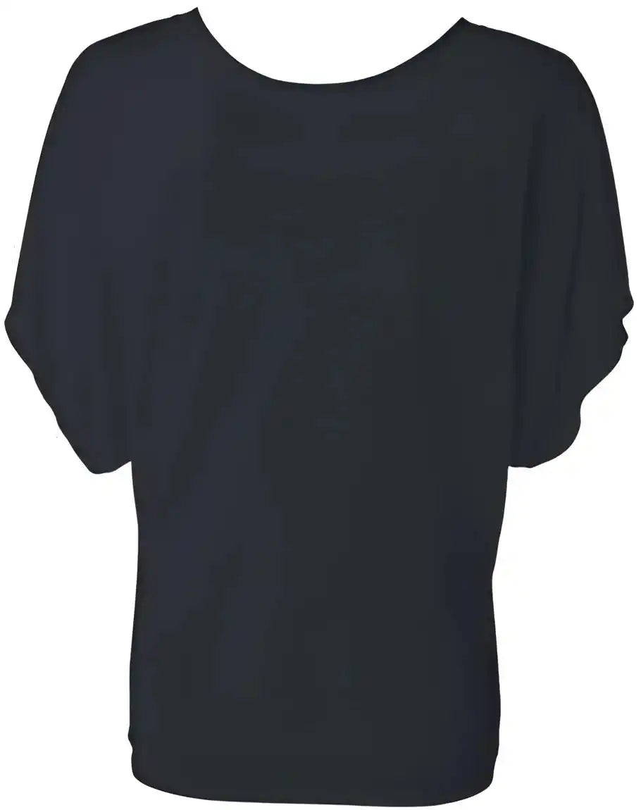 Bella + Canvas 8821 Womens Flowy Draped Dolman Tee Midnight