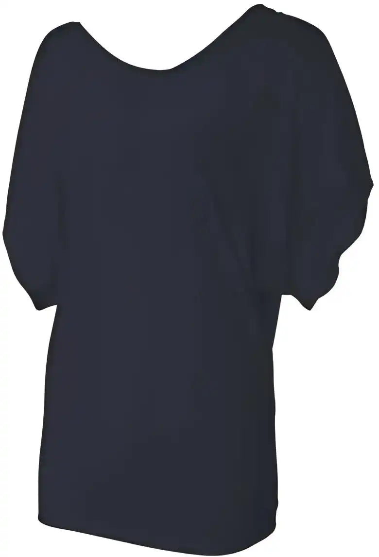Bella + Canvas 8821 Womens Flowy Draped Dolman Tee Midnight
