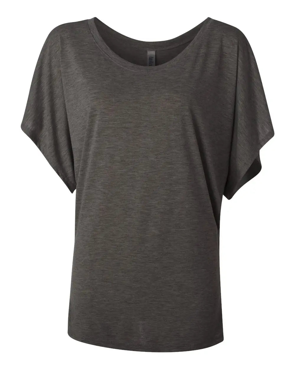 Bella + Canvas 8821b Women’s Flowy Draped Dolman Tee - 8821 - Dark Gray Heather - Ladies s