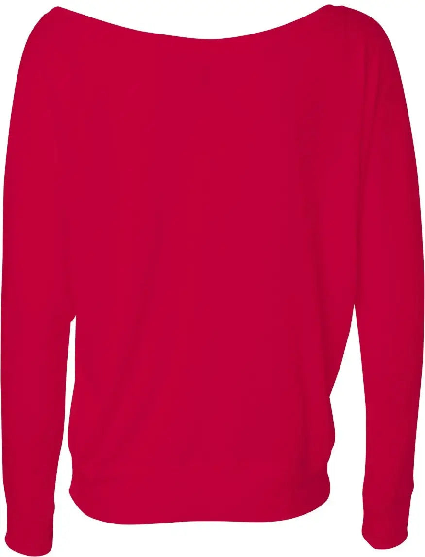 Bella + Canvas 8850b Women’s Flowy off Shoulder Long Sleeve Tee - 8850 - Red