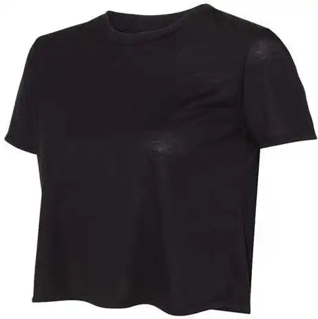 Bella + Canvas 8882 Womens Flowy Cropped Tee Black