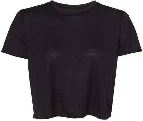 Bella + Canvas 8882 Womens Flowy Cropped Tee Black