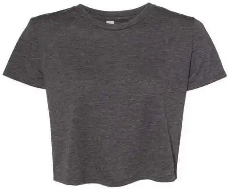 Bella + Canvas 8882 Womens Flowy Cropped Tee Dark Grey Heather