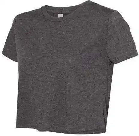 Bella + Canvas 8882 Womens Flowy Cropped Tee Dark Grey Heather