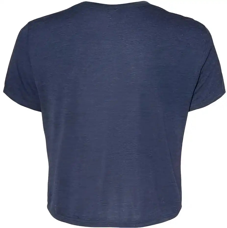 Bella + Canvas 8882 Womens Flowy Cropped Tee Heather Navy