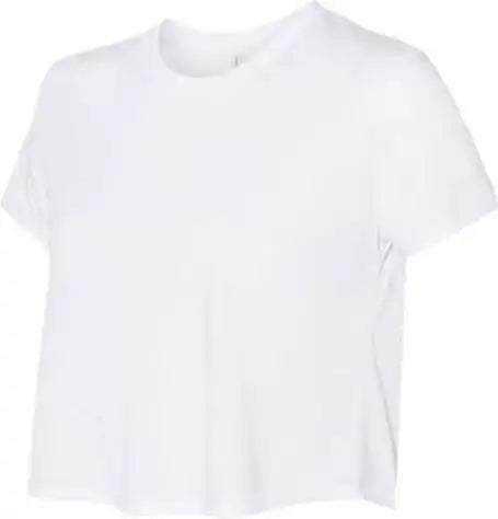 Bella + Canvas 8882 Womens Flowy Cropped Tee White
