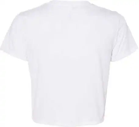 Bella + Canvas 8882 Womens Flowy Cropped Tee White