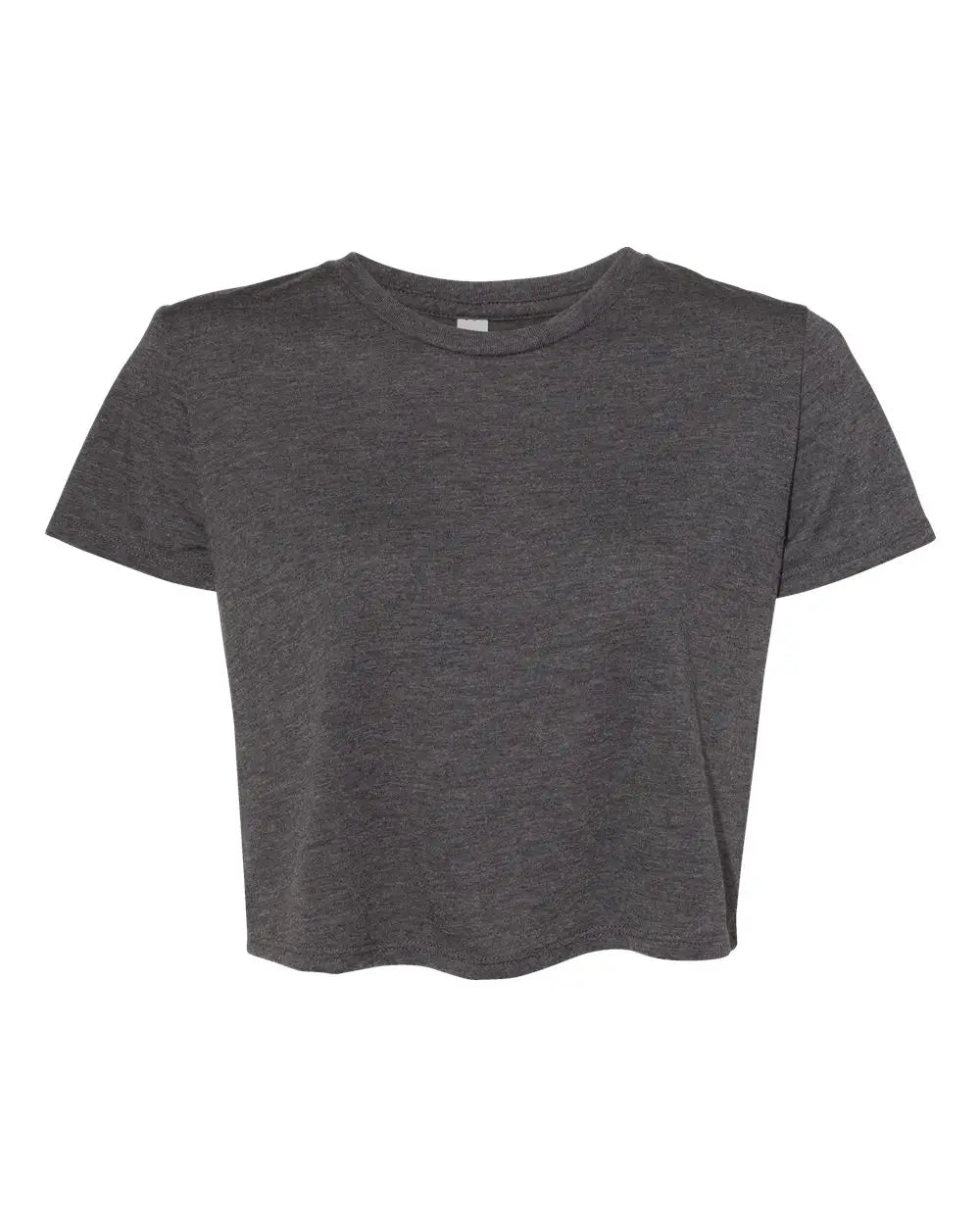 Bella + Canvas 8882b Women’s Flowy Crop Tee - 8882 - Dark Gray Heather - Ladies s