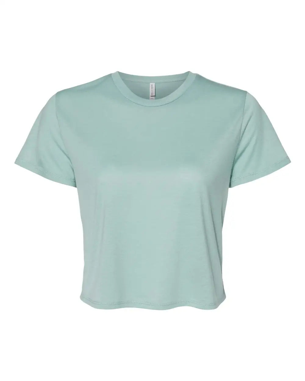 Bella + Canvas 8882b Women’s Flowy Crop Tee - 8882 - Dusty Blue - Ladies s