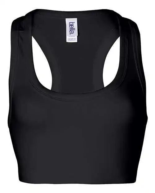 Bella + Canvas 970 Women’s Nylon Spandex Sports Bra - Black