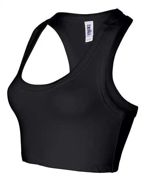 Bella + Canvas 970 Women’s Nylon Spandex Sports Bra - Black