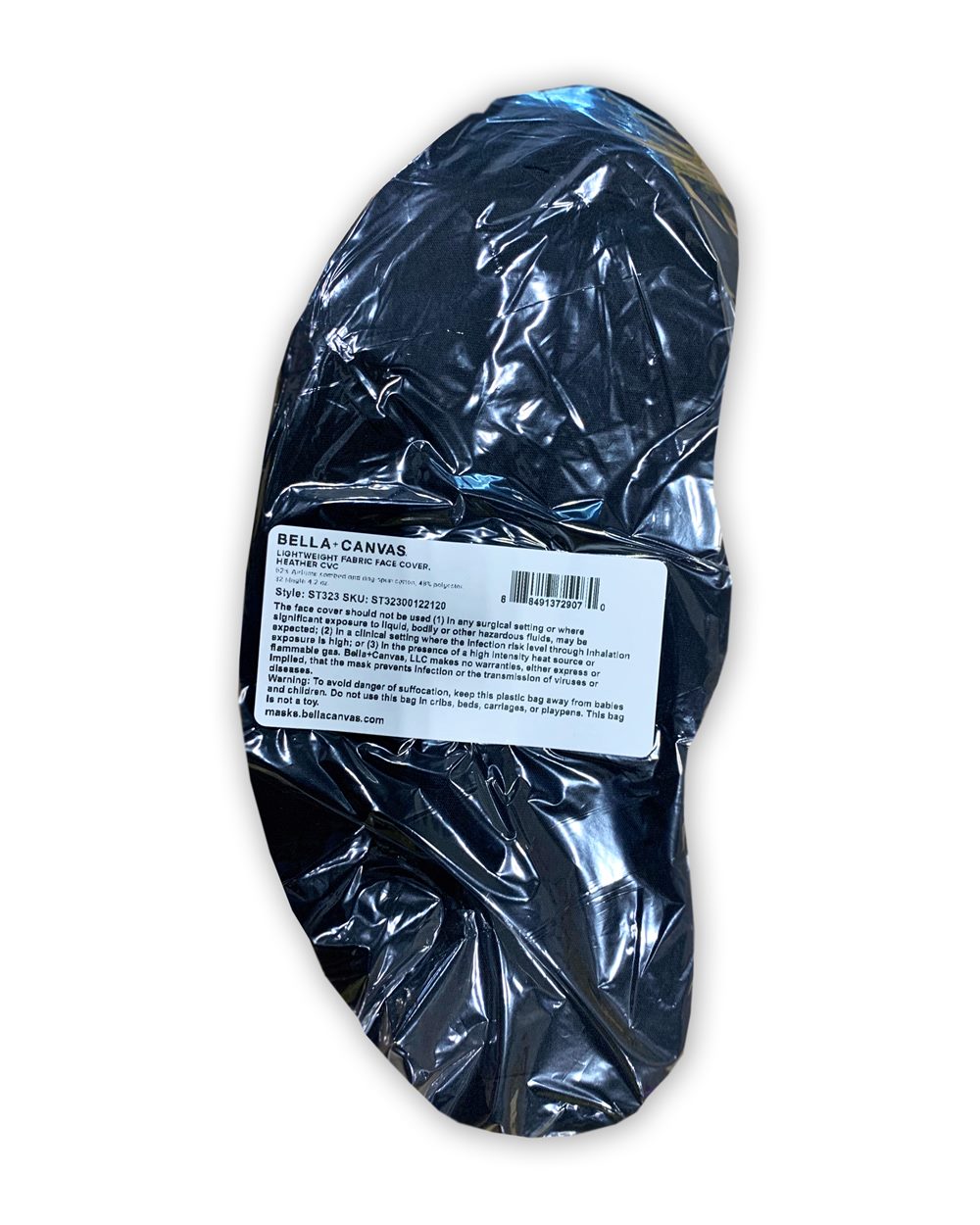Bella + Canvas St323 Lightweight Fabric Face Cover - Cvc 52/48 Cotton/poly