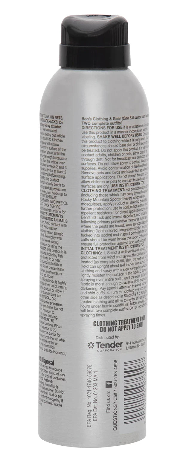 Ben’s Clothing and Gear Continuous Insect Repellent 6oz
