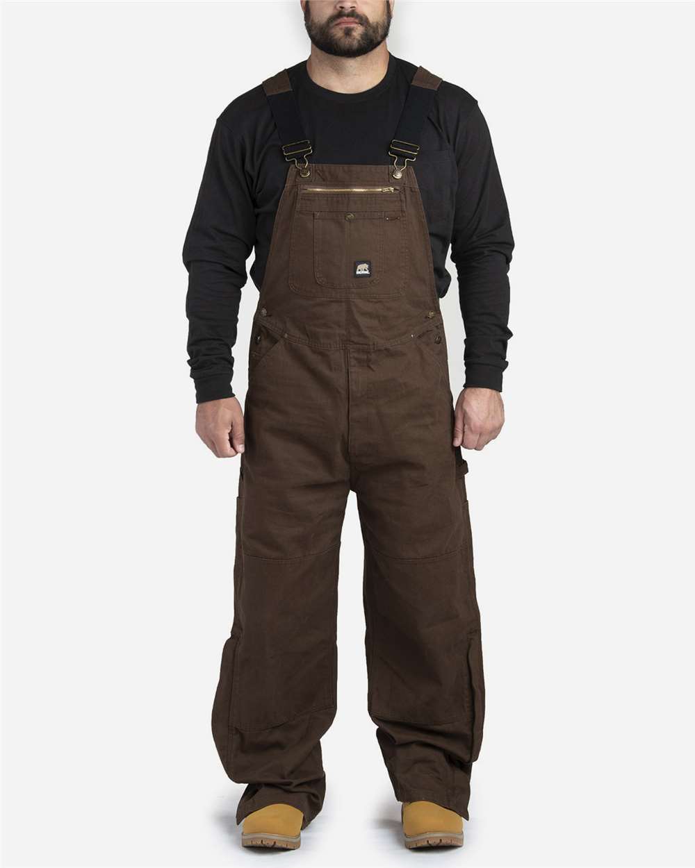Berne Apparel B1068 Men’s Acre Unlined Washed Bib Overall - Bark_32