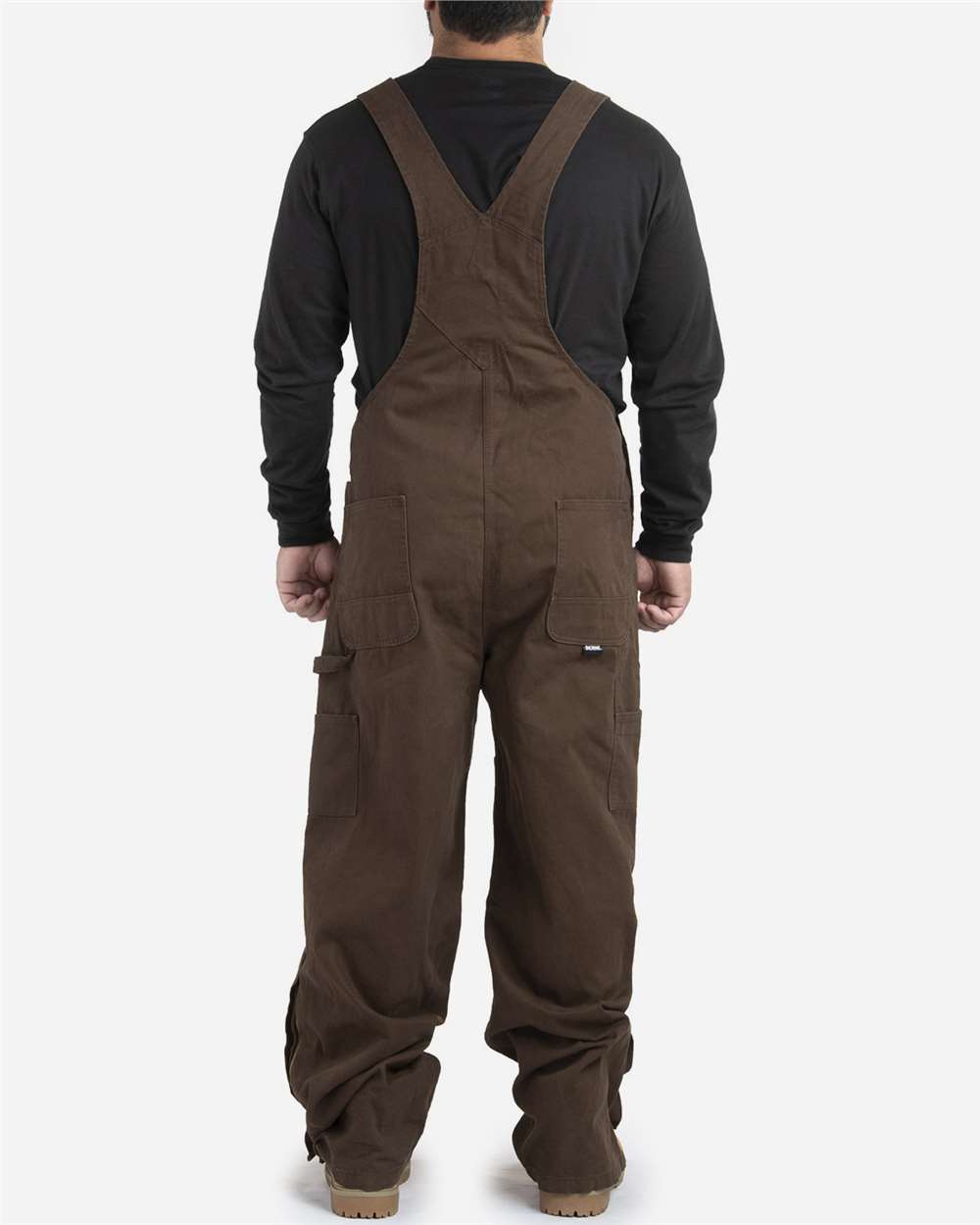 Berne Apparel B1068 Men’s Acre Unlined Washed Bib Overall - Bark_38