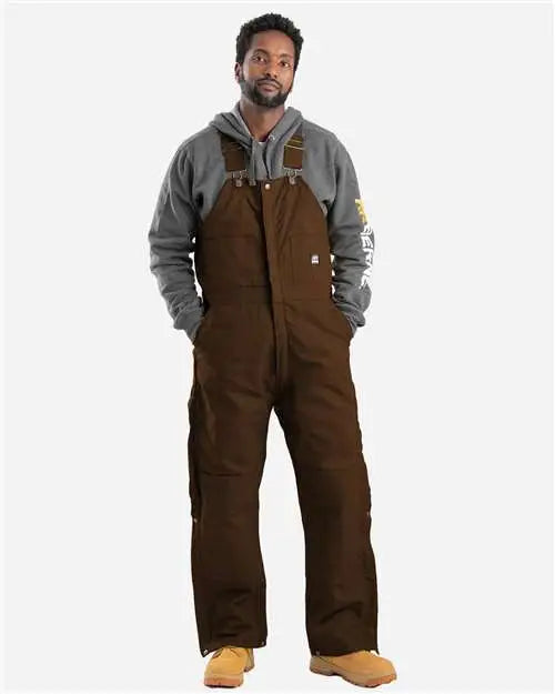 Berne Apparel B415t Tall Heritage Insulated Bib Overall - Bark - Adult 5xlt