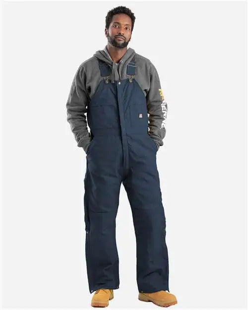 Berne Apparel B415t Tall Heritage Insulated Bib Overall - Navy