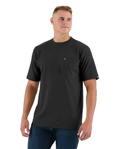 Berne Apparel Bsm16t Tall Heavyweight Pocket T-shirt - Black - Adult 5xl