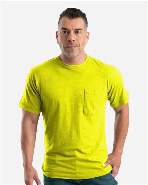 Berne Apparel Bsm38 Lightweight Performance Pocket T-shirt - Yellow - Adult s