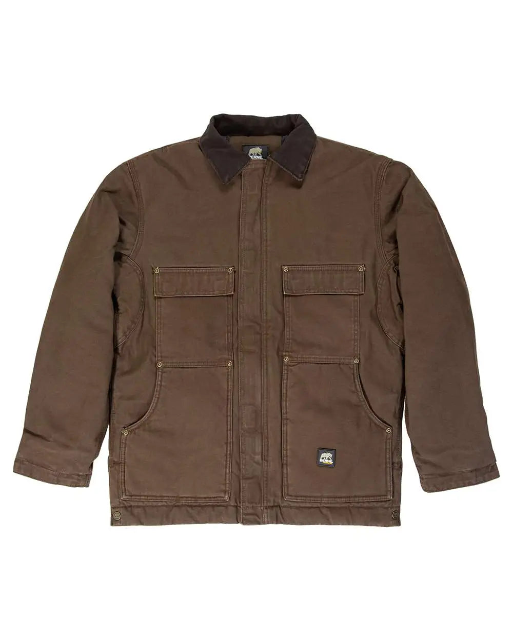 Berne Apparel Ch377t Tall Highland Washed Chore Coat - Bark / Adult 5xlt