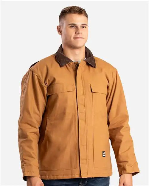Berne Apparel Ch416t Tall Heritage Cotton Duck Chore Jacket - Brown - Adult 5xlt