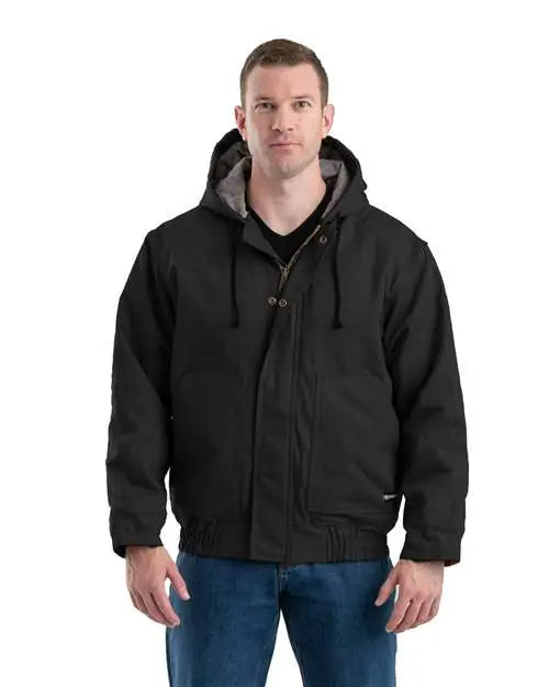 Berne Apparel Frhj01t Tall Flame-resistant Hooded Jacket - Black - Adult l