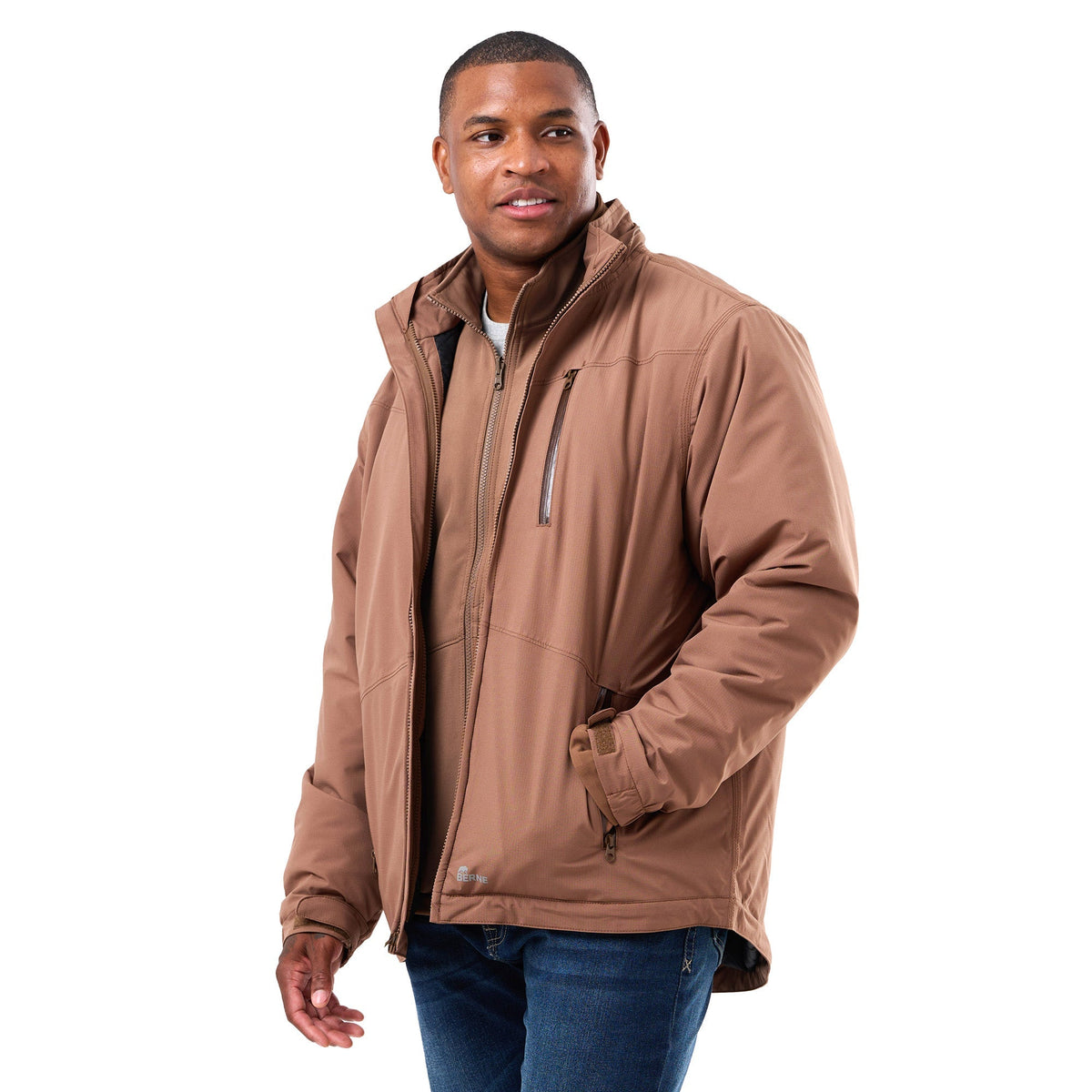 Berne Apparel Hj222 Men’s Jobsite 3-in-1 System Jacket - Driftwood