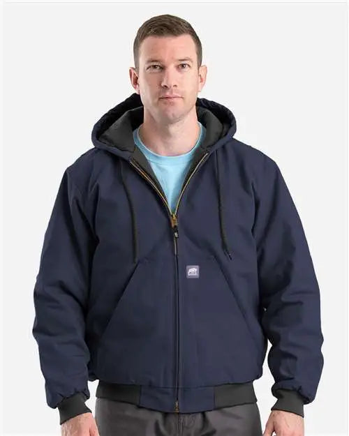 Berne Apparel Hj51 Heritage Hooded Jacket - Navy