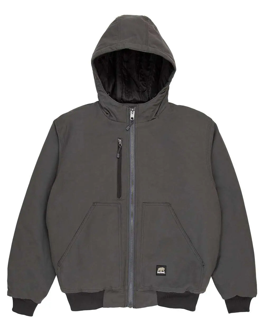 Berne Apparel Hj61 Modern Hooded Jacket - Titanium - Adult s