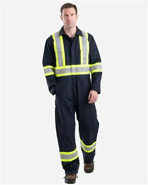 Berne Apparel Hvc250 Safety Striped Unlined Coverall
