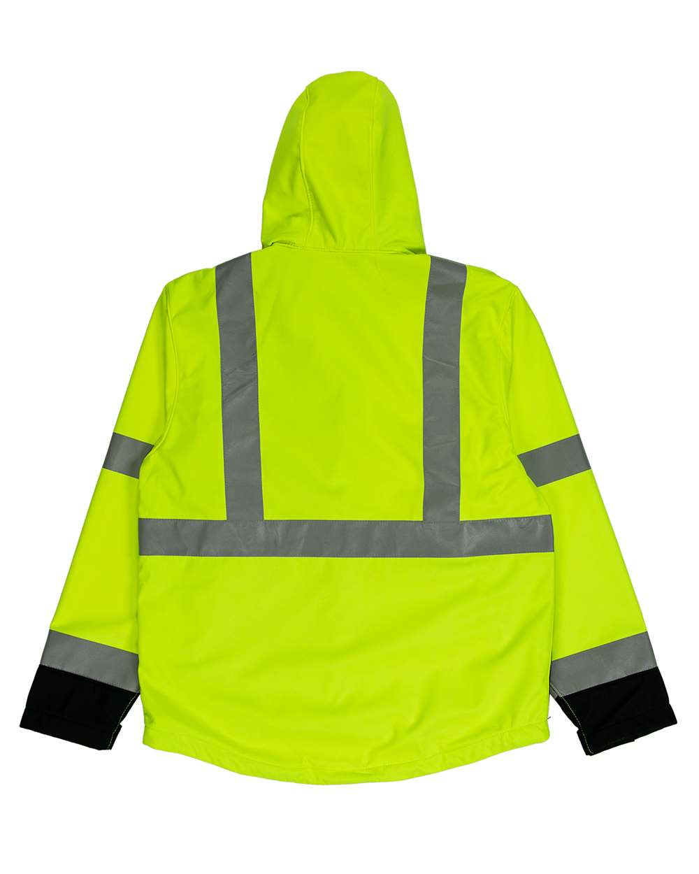 Berne Apparel Hvjs206t Men’s Tall Hi-vis Class 3 Hooded Soft Shell Jacket