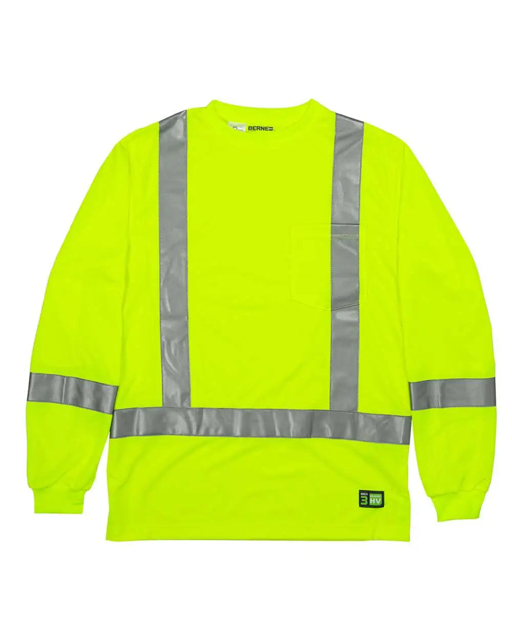Berne Apparel Hvk013 Hi-vis Class 3 Performance Pocket T-shirt