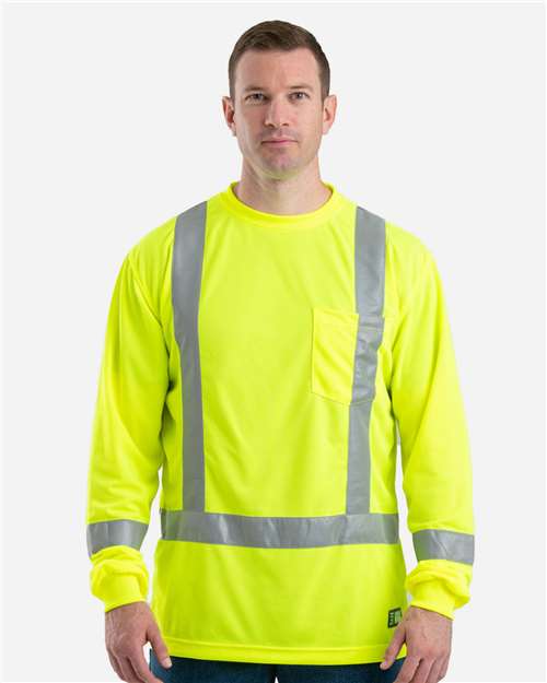 Berne Apparel Hvk013t Men’s Tall Hi-vis Class 3 Performance T-shirt