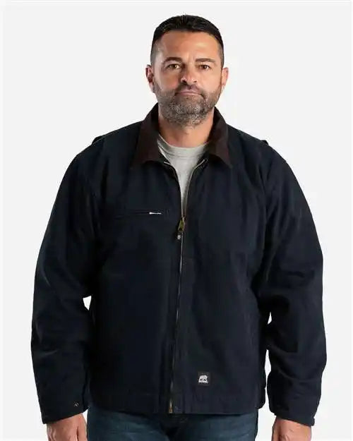 Berne Apparel J374 Highland Washed Gasoline Jacket - Midnight - s