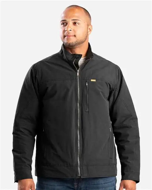 Berne Apparel J387 Highland Quilt-lined Micro-duck Jacket - Black / Adult m