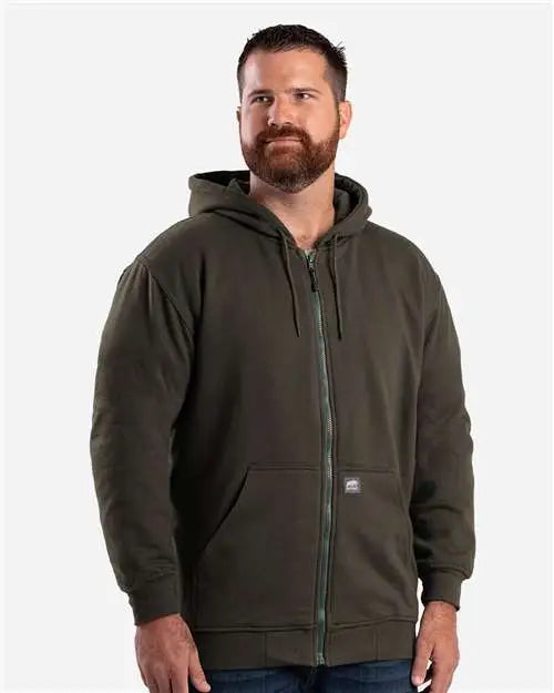 Berne Apparel Sz101 Heritage Thermal Lined Hooded Sweatshirt - Dark Brown - Adult s