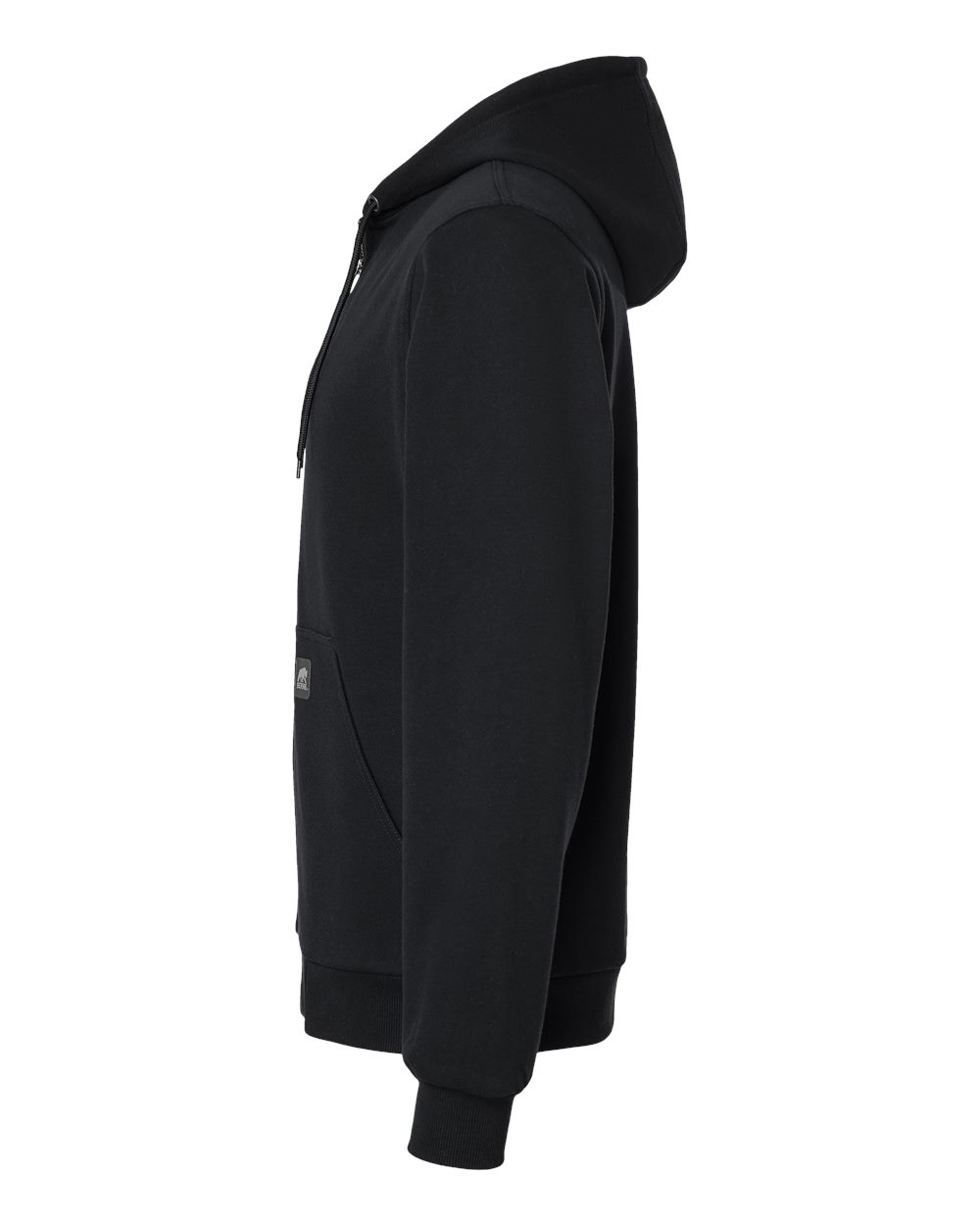 Berne Apparel Sz107 Men’s Heritage Grid Fleece-lined Full-zip Hooded Sweatshirt - Black