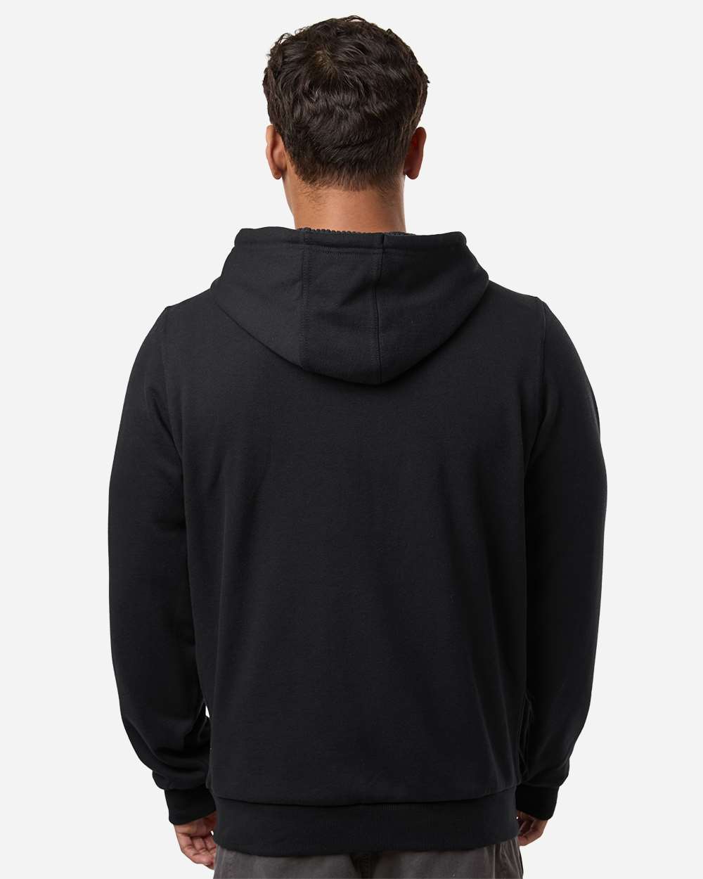 Berne Apparel Sz107 Men’s Heritage Grid Fleece-lined Full-zip Hooded Sweatshirt - Black