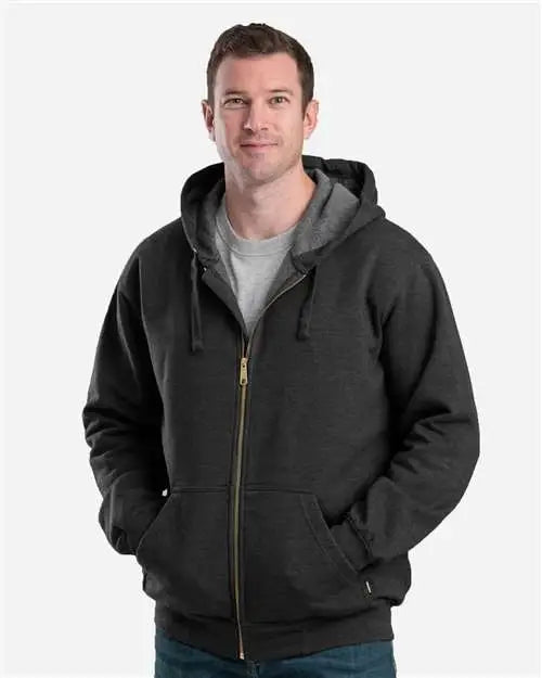 Berne Apparel Sz413 Heritage Full-zip Hooded Sweatshirt - Black - Adult m