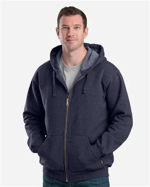 Berne Apparel Sz413 Heritage Full-zip Hooded Sweatshirt - Navy