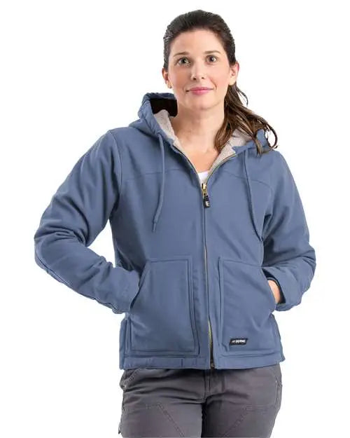Berne Apparel Whj43 Women’s Softstone Hooded Coat - Steel Blue